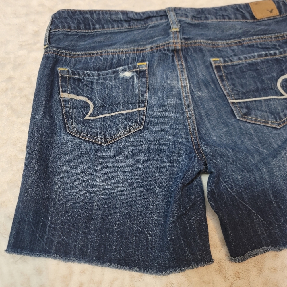 American Eagle Outfitters Women's Short Size 0 Medium Wash Denim - Picture 5 of 11